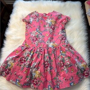 GAP Pink Pleated Ruffled Sundress with Flutter Sleeves